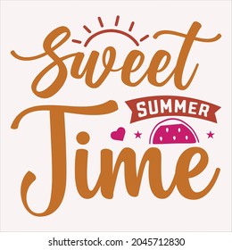 Sweet Summer Time t-shirt design for summer lovers