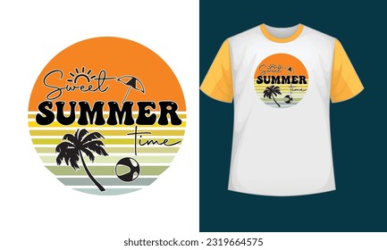 sweet summer time typography t shirt , typography , sweet summer time t shirt , sweet summer time SVG  svg