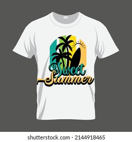 Sweet Summer Vector T-shirt Design 