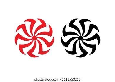 Sweet Swirl Candy Vector Illustration, festive peppermint candy swirl vector, holiday red candy swirl vector