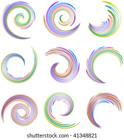 sweet swirl icon set (can be used as business icon)