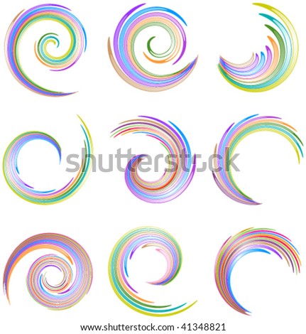 sweet swirl icon set (can be used as business icon)