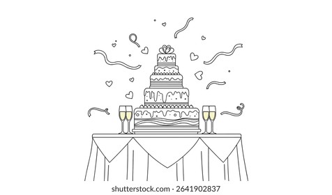 A Sweet Symphony Seven Layered Wedding Cake Design Idea