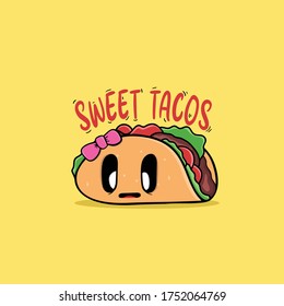 Sweet Taco Design Vector Idea 