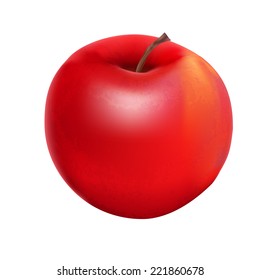 Sweet Tasty Apple Vector Illustration. EPS10