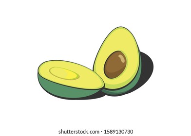 sweet tasty avocade fruit vector illustration design
