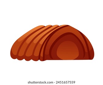 Sweet tasty chocolate candy dessert vector illustration isolated on white background