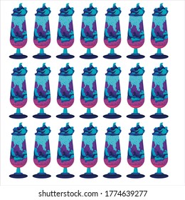 Sweet and tasty vector milkshakes with white background. Made with love.