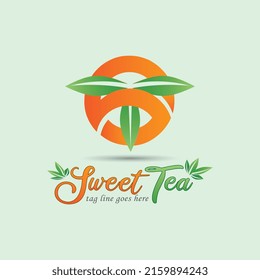 Sweet tea logo, Circle Design Hurup S, and Leaf Shaped for Hurup T,