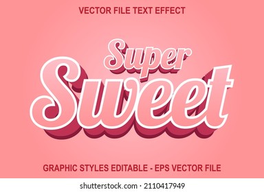 Sweet Text Effect On Pink Background.