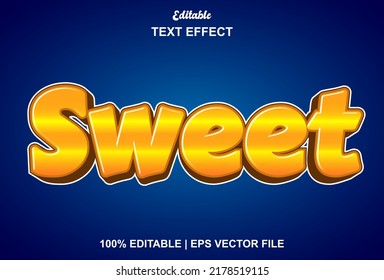 Sweet Text Effect With Orange Color Editable.