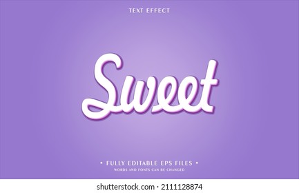 Sweet text effect template design style use for business brand and logo
