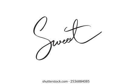 sweet text font word quote sign calligraphy illustration vector design graphic decoration ornmanet cute poster food smile happy enjpy happy valentine 14 fourteen day february delicious brush print 