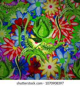 Sweet for textile, cards, web design: delicious realistic seamles background: graphic fantastic candy. Vector seamless pattern with candy in black, white and neutral.