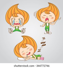 Sweet thai candy girl vector cartoon
