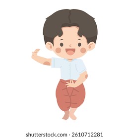 Sweet Thai Dancer Boy Cartoon student