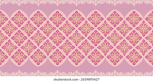 Sweet Thai pattern for fabric and background, seamless pattern.