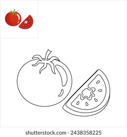 Sweet tomato icon Cartoon of sweet tomato vector icon for web design isolated on white background