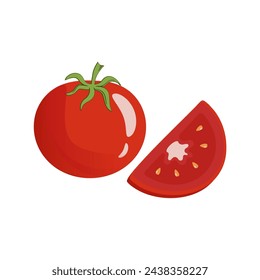 Sweet tomato icon Cartoon of sweet tomato vector icon for web design isolated on white background