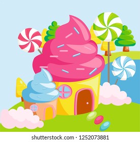 Sweet Town Vector Illustration Stock Vector (Royalty Free) 1252073881 ...