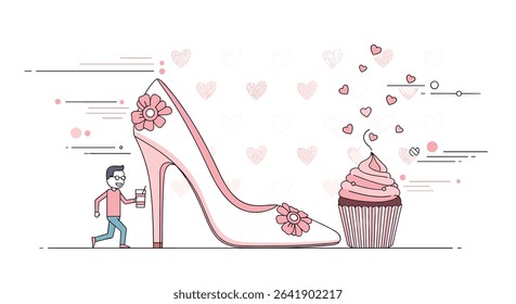 Sweet Treat a Giant Shoe and the Little Man is Coming