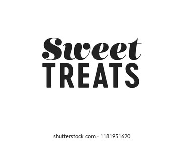 Sweet Treats Vector Text Typography Background