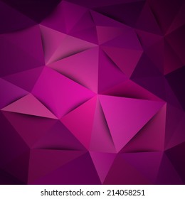 Sweet triangles - purple color. Vector abstract background.