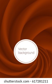 Sweet twisted chocolate vector abstract background Dynamic Effect. 3d waves