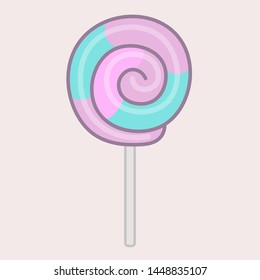 Sweet two colours spiral candy
