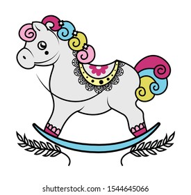 Sweet unicorn design vector art