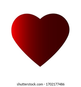 Sweet Valentine Big Red Heart Vector.