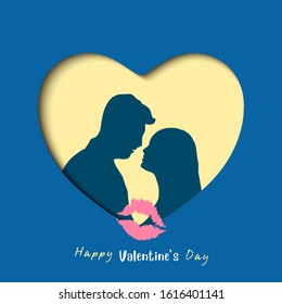 Sweet valentine couple in love. Vector illustration