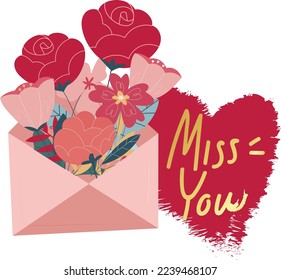 Sweet Valentine Graphics on a White Background