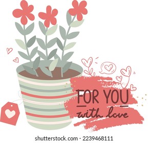 Sweet Valentine Graphics on a White Background