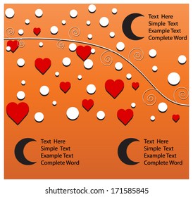 sweet valentine heart  and the snow