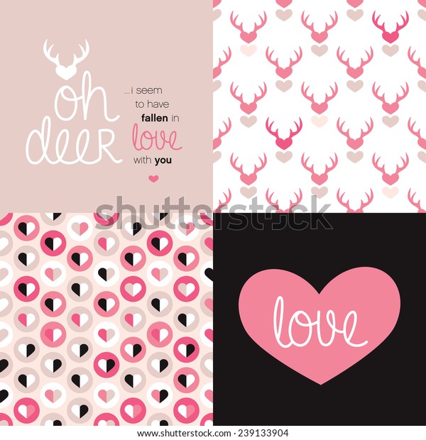 Sweet Valentines Day Love Message Postcard Stock Vector Royalty