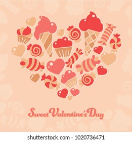 sweet valentine's day postcard