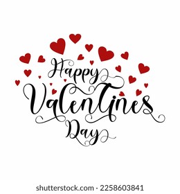 sweet valentines day typography vector