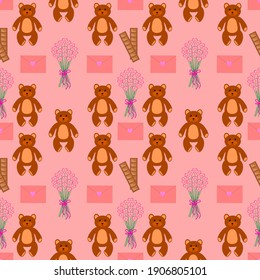 Dulce ValentinesvPresenta un patrón transparente para fondos, plantillas, banners y otros fines