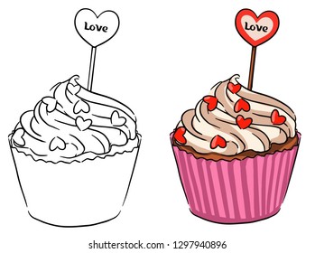 Sweet vanilla cupcake