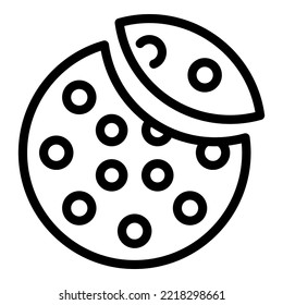 Sweet vanilla icon outline vector. Cake shape. Sugar food