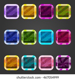 Sweet vector cartoon user interface. Game design illustration.