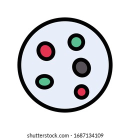 sweet vector flat color icon 