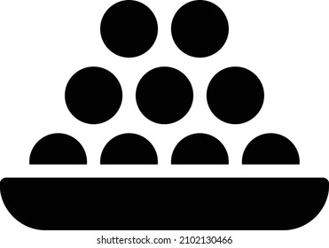 ilustración de vector dulce en un fondo transparente. Símbolos de calidad premium. Icono vector glifos para concepto y diseño gráfico.