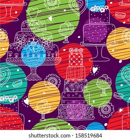 Sweet vector a seamless pattern. Seamless pattern can be used for wallpaper, pattern fills, web page background, surface textures.