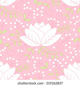 Sweet vector seamless pattern. Cute vector wedding print.