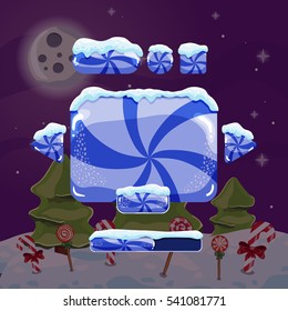 Sweet vector winter user interface game