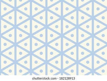 Sweet and vintage hexagon and circle pattern on light green background. Sweet style of symmetry.