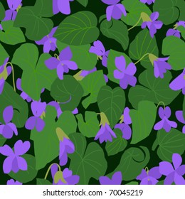 Sweet Violet - Floral Seamless Pattern