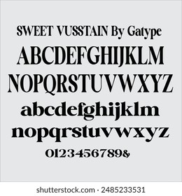 Sweet Vusstain is a Serif Display Font with a modern, classy, fun, unique and versatile style. It looks amazing on any screen size and is easy to read in any text size. 